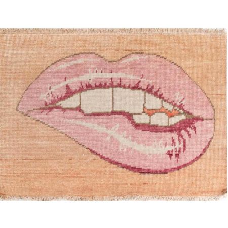 Lip Tease Turkish Design Handmade Wool Rug